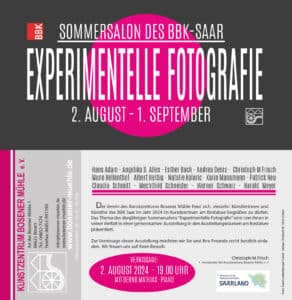 BBK Kunstausstellung Experimentelle Fotografie 02.08.2024 bis 01.09.2024 im Kunstzentrum Bosener Mühle